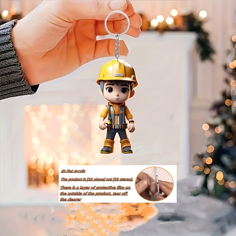 2D Düz Akrilik Oynak Anahtarlı - Heavy Equipment Key Ring incelemesi ve fiyatı