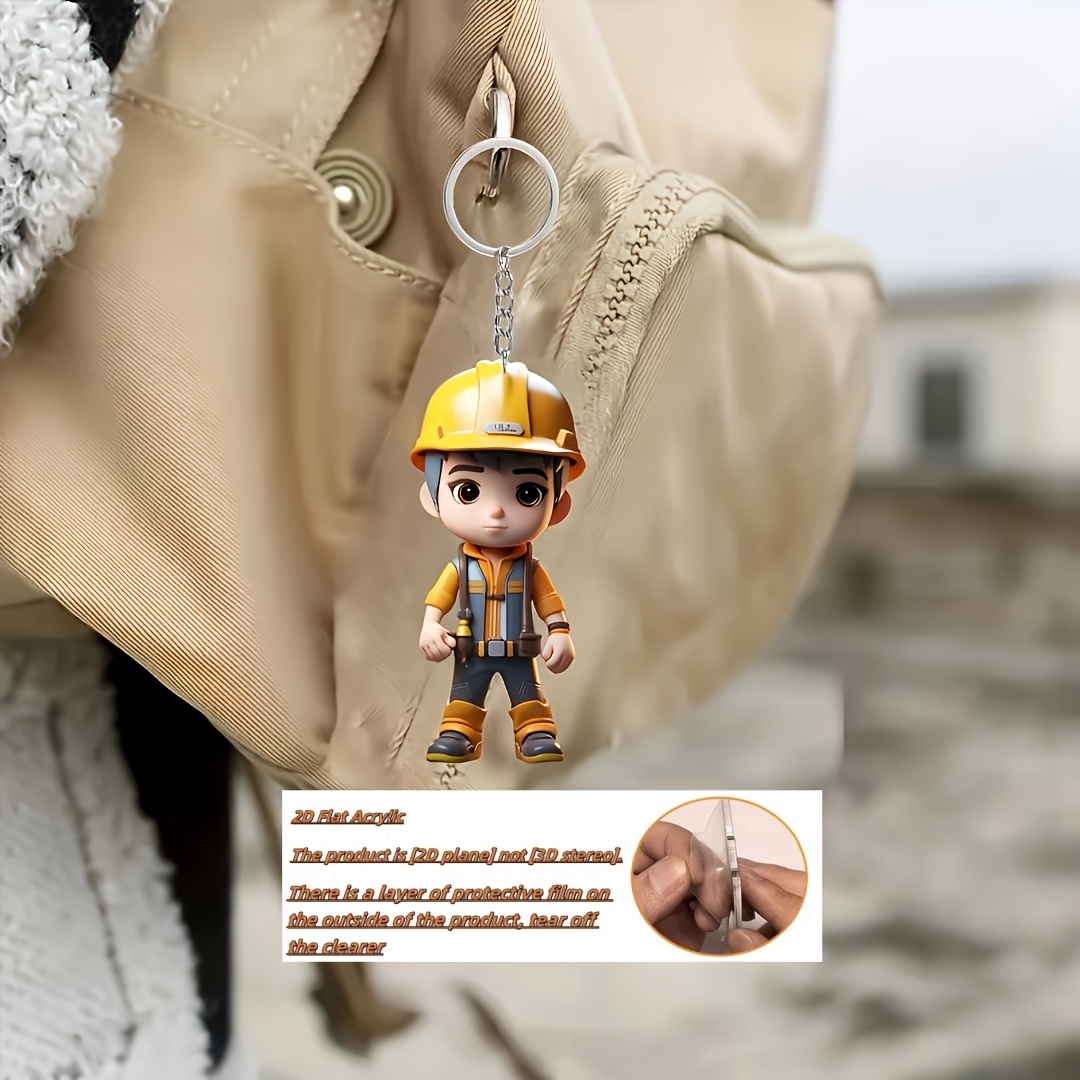 2D Düz Akrilik Oynak Anahtarlı - Heavy Equipment Key Ring incelemesi ve fiyatı