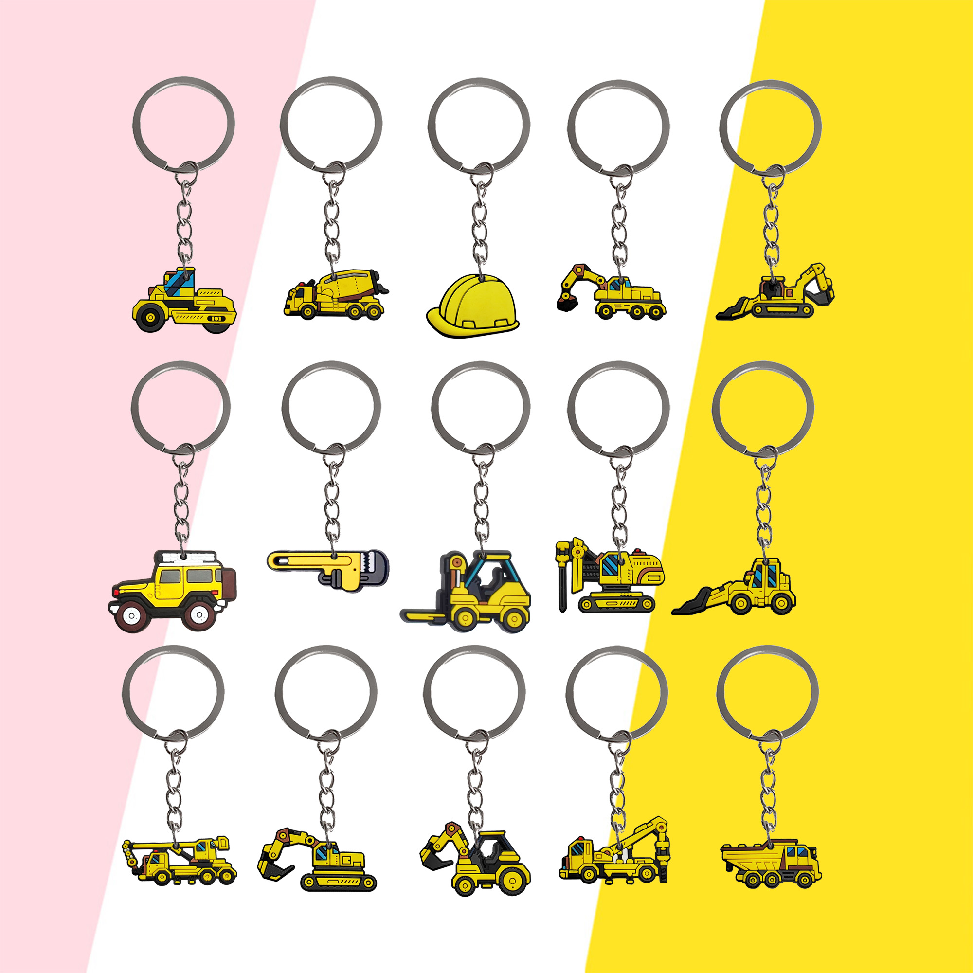 1 adet anahtarlık karikatür iş - Heavy Equipment Key Ring incelemesi ve fiyatı