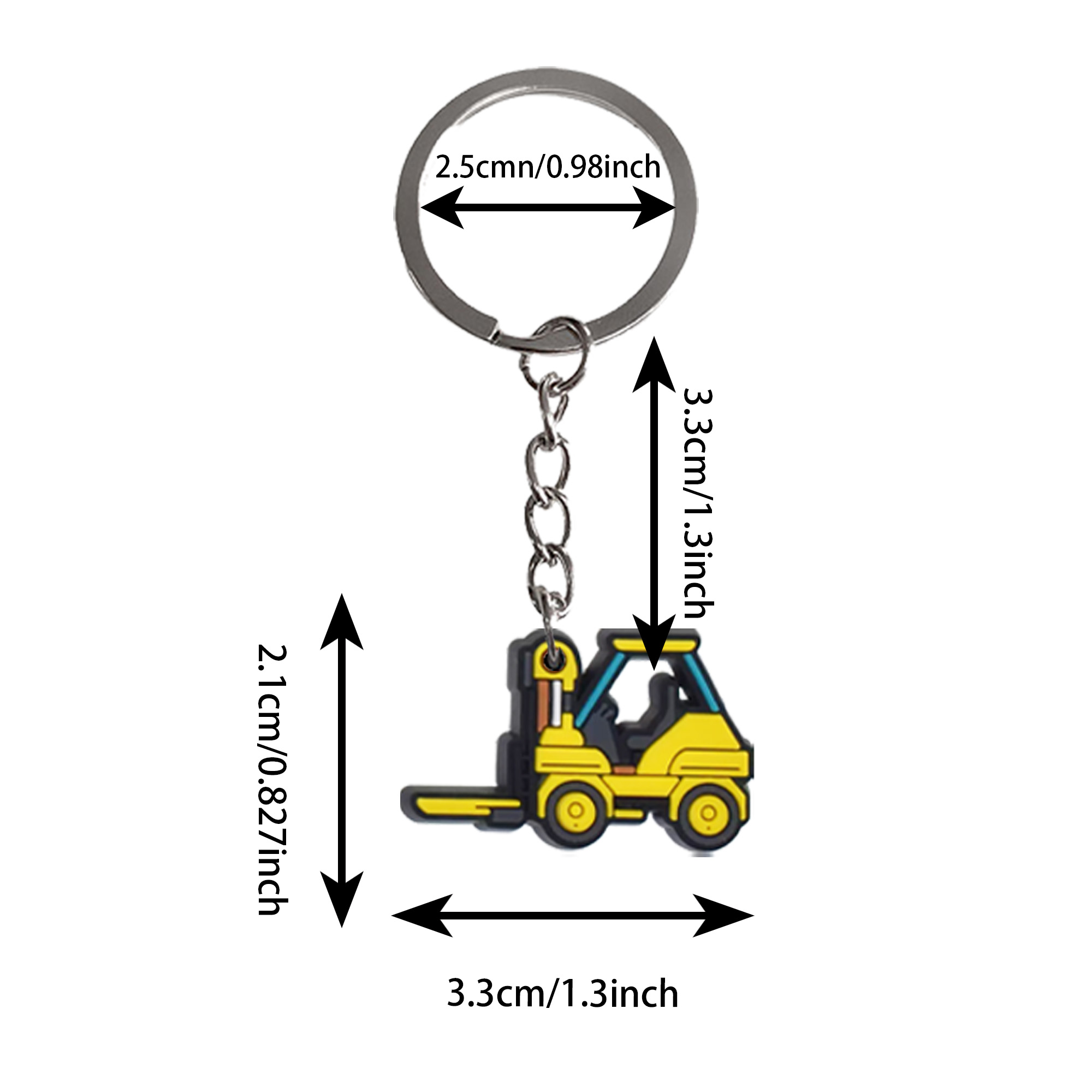 1 adet anahtarlık karikatür iş - Heavy Equipment Key Ring incelemesi ve fiyatı