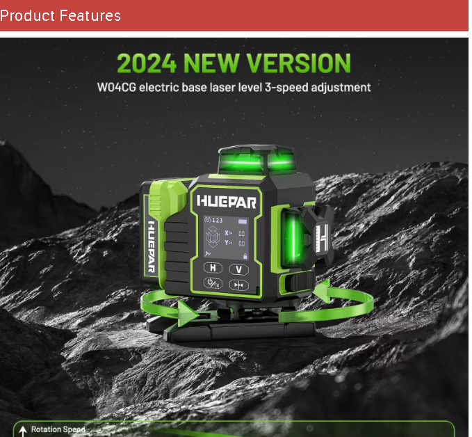 2026 Huepar W04CG Yeşil Lazerl - Laser Level Rotary incelemesi ve fiyatı