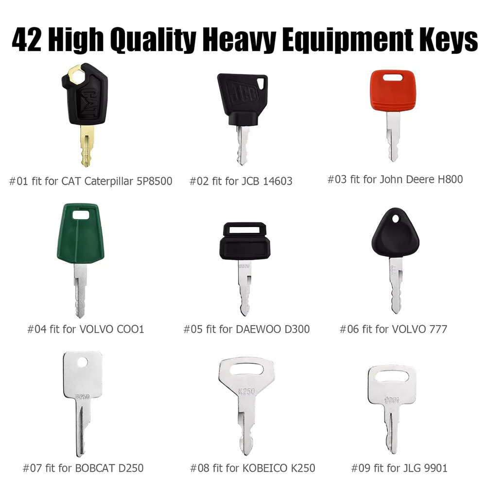42 adet/18 adet inşaat makinel - Heavy Equipment Key Ring incelemesi ve fiyatı